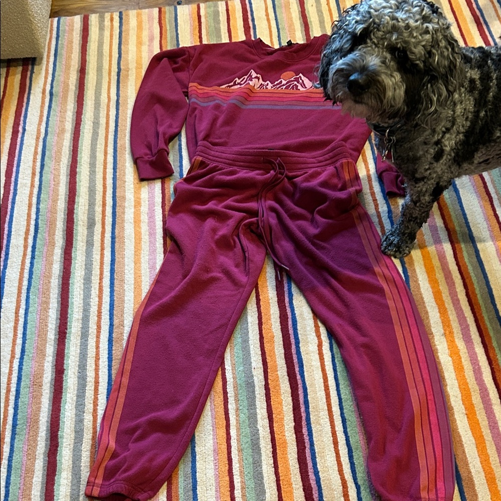brand new "take me to the mountains" P.J. salvage sweat suit